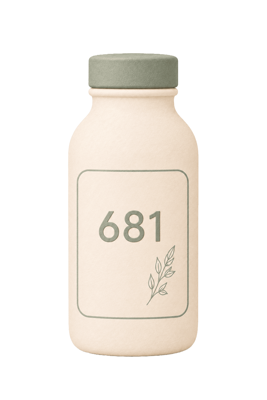 Example product – plant-based drink in a bottle with label